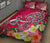 Polynesian Quilt Bed Set - Turtle Plumeria Pink Color - Polynesian Pride