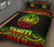 Tahiti Polynesian Quilt Bed Set - Tahiti Flag Reggae Fog Style - Polynesian Pride