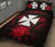 Wallis And Futuna Polynesian Quilt Bed Set Hibiscus Red - Polynesian Pride