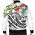 Guam Polynesian Men's Bomber Jacket - Summer Plumeria (White) - Polynesian Pride