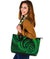 New Zealand Maori Mangopare Large Leather Tote Polynesian - Green - Polynesian Pride