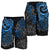 Tonga Polynesian Shorts (Men) - Blue Turtle Flowing - Polynesian Pride