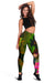 Niue Polynesian Women's Legging - Hibiscus and Banana Leaves - Polynesian Pride