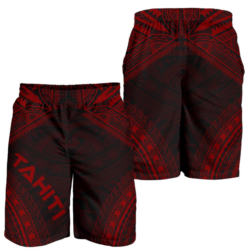 Tahiti Men's Shorts - Polynesian Chief Red Version - Polynesian Pride