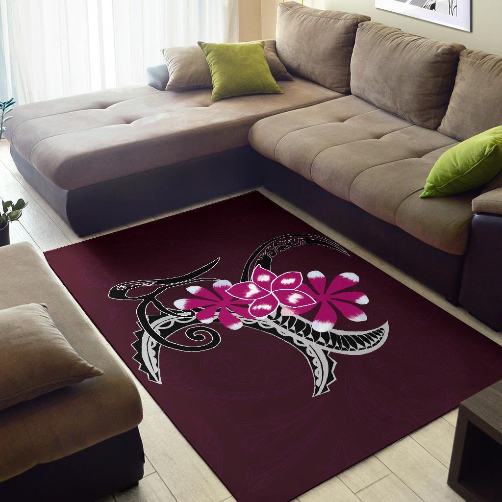 Plumeria Polynesia Pink Area Rug AH - Polynesian Pride