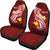 Papua New Guinea Custom Personalised Car Seat Covers - PNG Seal Polynesian Patterns Plumeria - Polynesian Pride