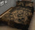 Hawaii Turtle Map Hibiscus Polynesian Gold Quilt Bed Set - Polynesian Pride