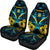 Tuvalu Car Seat Covers - Tuvalu Coat Of Arms Hibiscus Polynesian Tattoo - K9 - Polynesian Pride