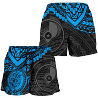 Yap Polynesian Shorts (Women) - Blue Turtle - Polynesian Pride