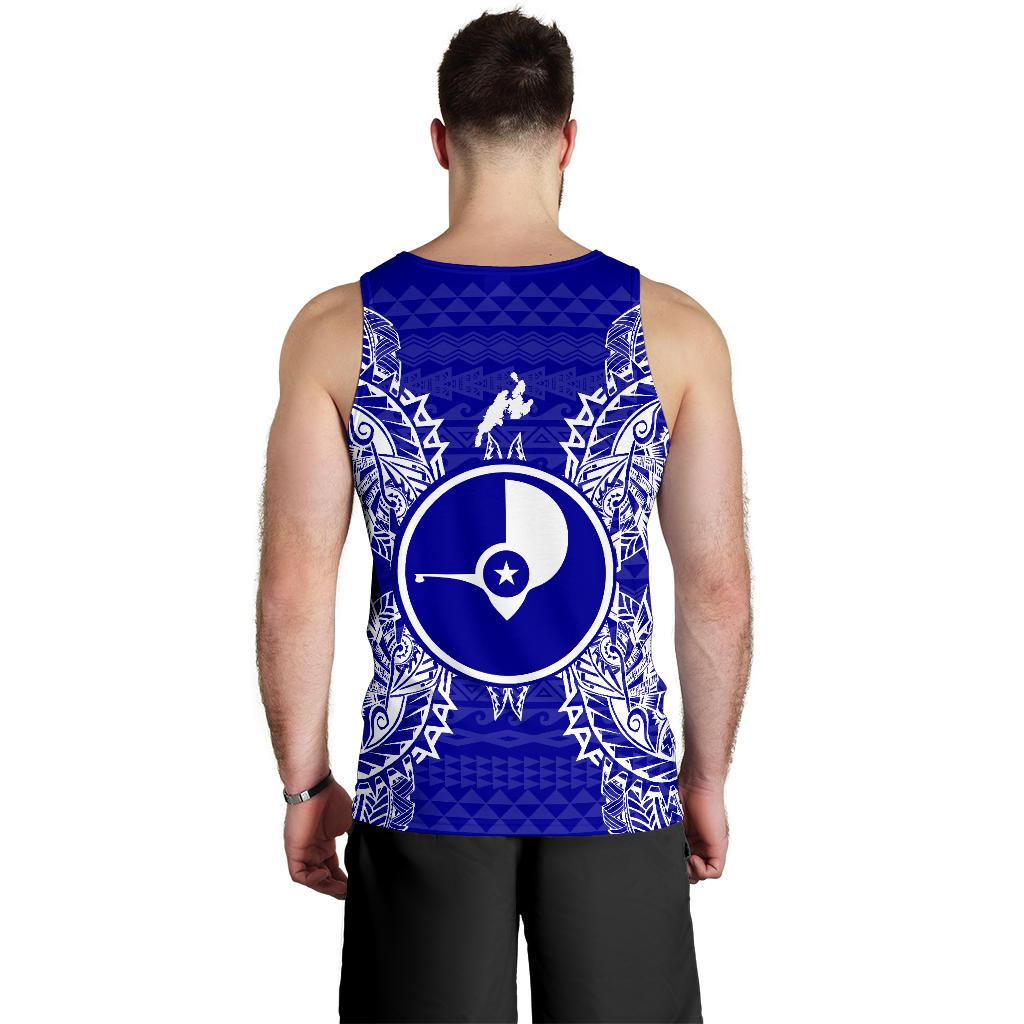 Yap Polynesian Men Tank Top Map Blue - Polynesian Pride