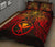 Hawaii Polynesian Quilt Bed Set - Hawaii Red Kanaka Maoli Turtle Manta Ray - Polynesian Pride