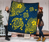 Hawaii Turtle Polynesian Premium Quilt - Kala Style - Polynesian Pride
