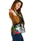 Nauru Shoulder Handbag White - Turtle Plumeria Banana Leaf - Polynesian Pride