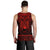 New Zealand Rugby Men's Tank Top Maori Haka - Silver Fern (Red) - Polynesian Pride