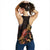 Samoa Polynesian Women Tank Top - Turtle With Blooming Hibiscus Gold - Polynesian Pride