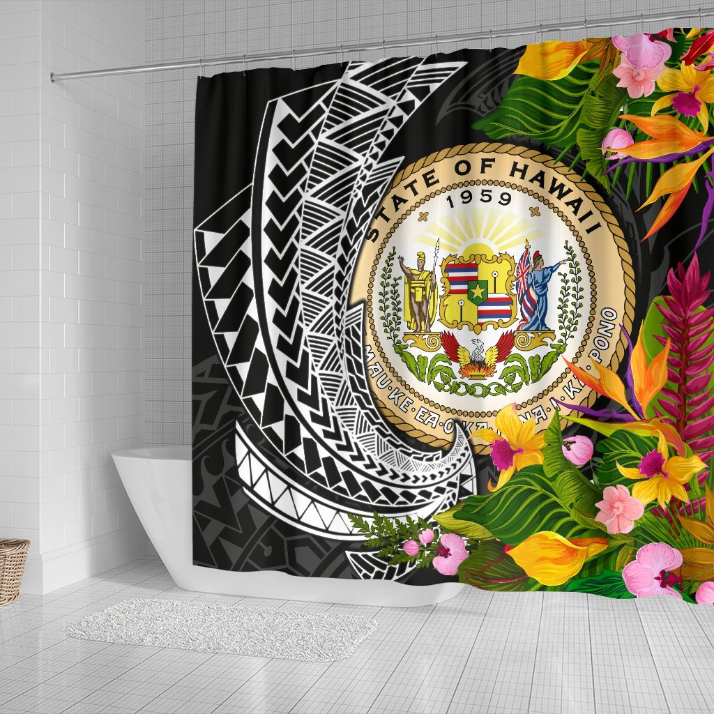 Hawaii Shower Curtains - Seal Spiral Polynesian Patterns - Polynesian Pride