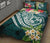 Tonga Polynesian Quilt Bed Set - Summer Plumeria (Turquoise) - Polynesian Pride