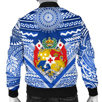 Mate Ma'a Tonga Rugby Men's Bomber Jacket Polynesian Creative Style - Blue - Polynesian Pride