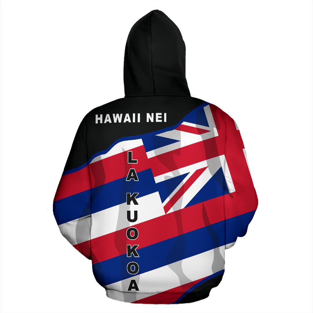 Hawaii Lakuokoa Flag Zip up Hoodie - Polynesian Pride