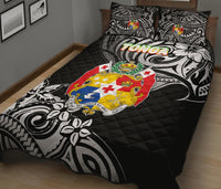 Mate Ma'a Tonga Rugby Quilt Bed Set Polynesian Unique Vibes - Black - Polynesian Pride