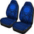 Cook Islands Car Seat Cover - Cook Islands Flag Polynesian Tattoo Blue - Polynesian Pride