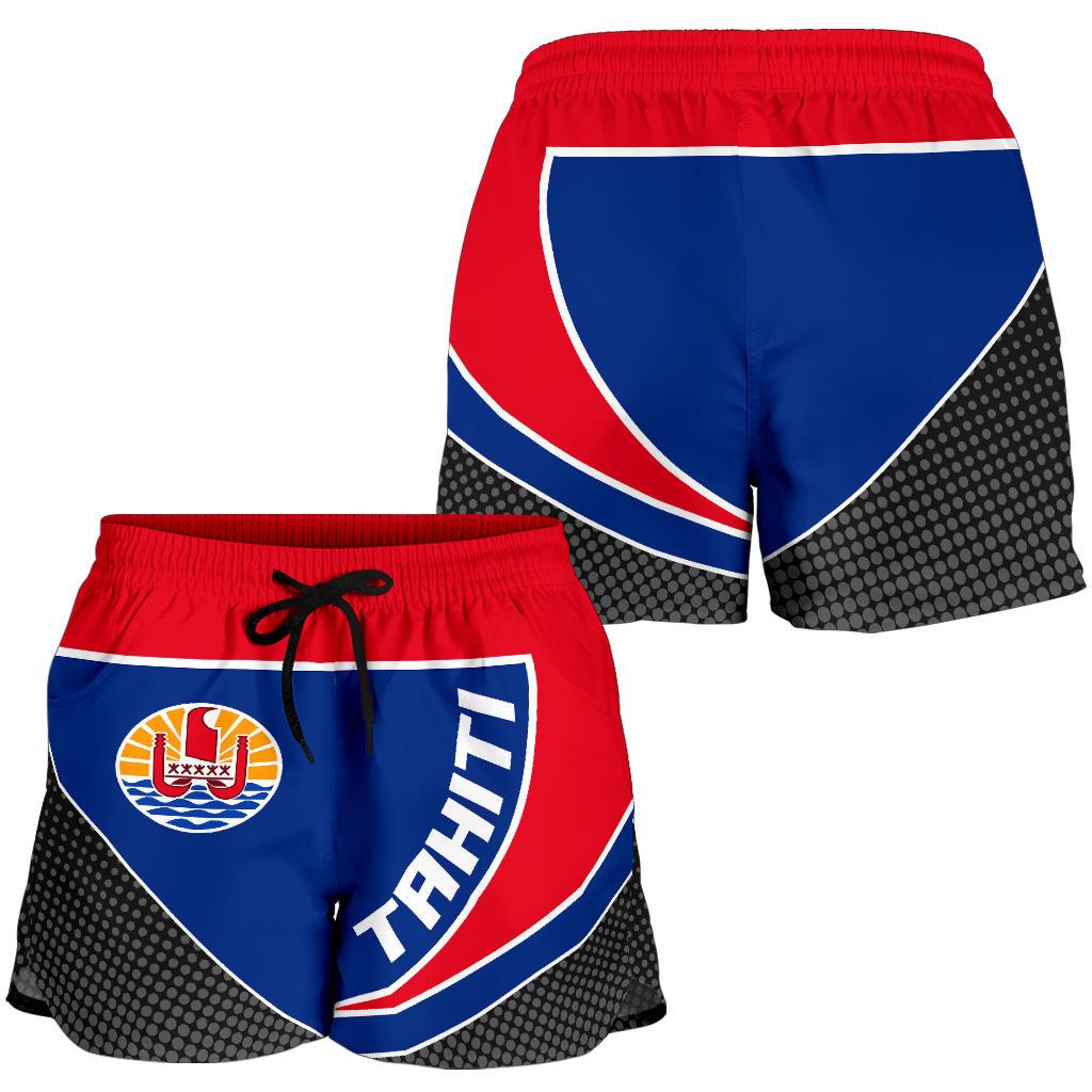 Tahiti Flag Spine Women Short - Polynesian Pride