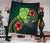Tuvalu Polynesian Premium Quilt - Green Turtle Hibiscus - Polynesian Pride