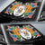 Niue Auto Sun Shades - Coat Of Arms With Tropical Flowers - Polynesian Pride