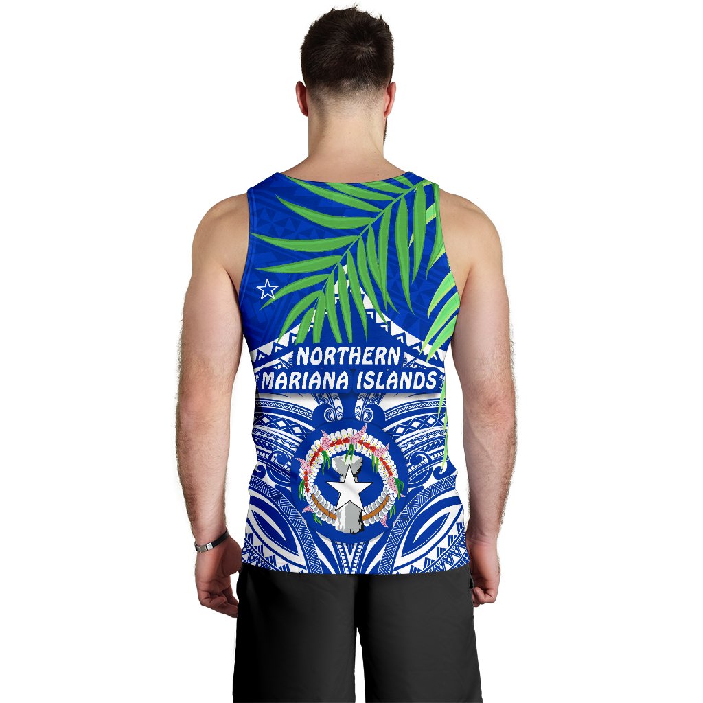 Northern Mariana Islands Rugby Men Tank Top Coconut Leaves - CNMI - Polynesian Pride
