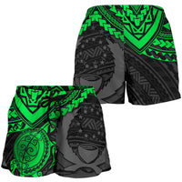 Pohnpei Polynesian Shorts (Women) - Polynesian Green Turtle - Polynesian Pride