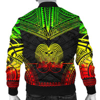 Papua New Guinea Polynesian Chief Men's Bomber Jacket - Reggae Version - Polynesian Pride