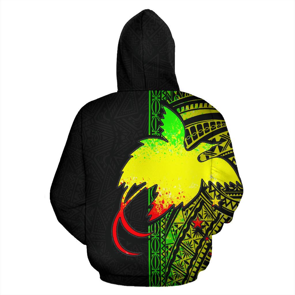 Papua New Guinea Polynesian All Over Zip up Hoodie Reggae Line - Polynesian Pride