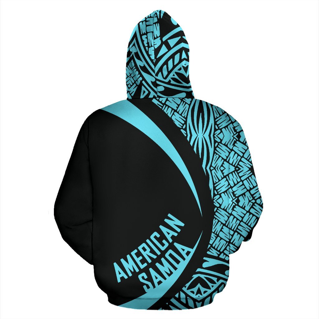 American Samoa Turtle Polynesian Zip up Hoodie Circle Style 06 - Polynesian Pride