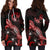 Tonga Polynesian Hoodie Dress - Turtle With Blooming Hibiscus Red - Polynesian Pride