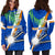 Marshall Islands Rugby Women Hoodie Dress Coconut Leaves - Polynesian Pride