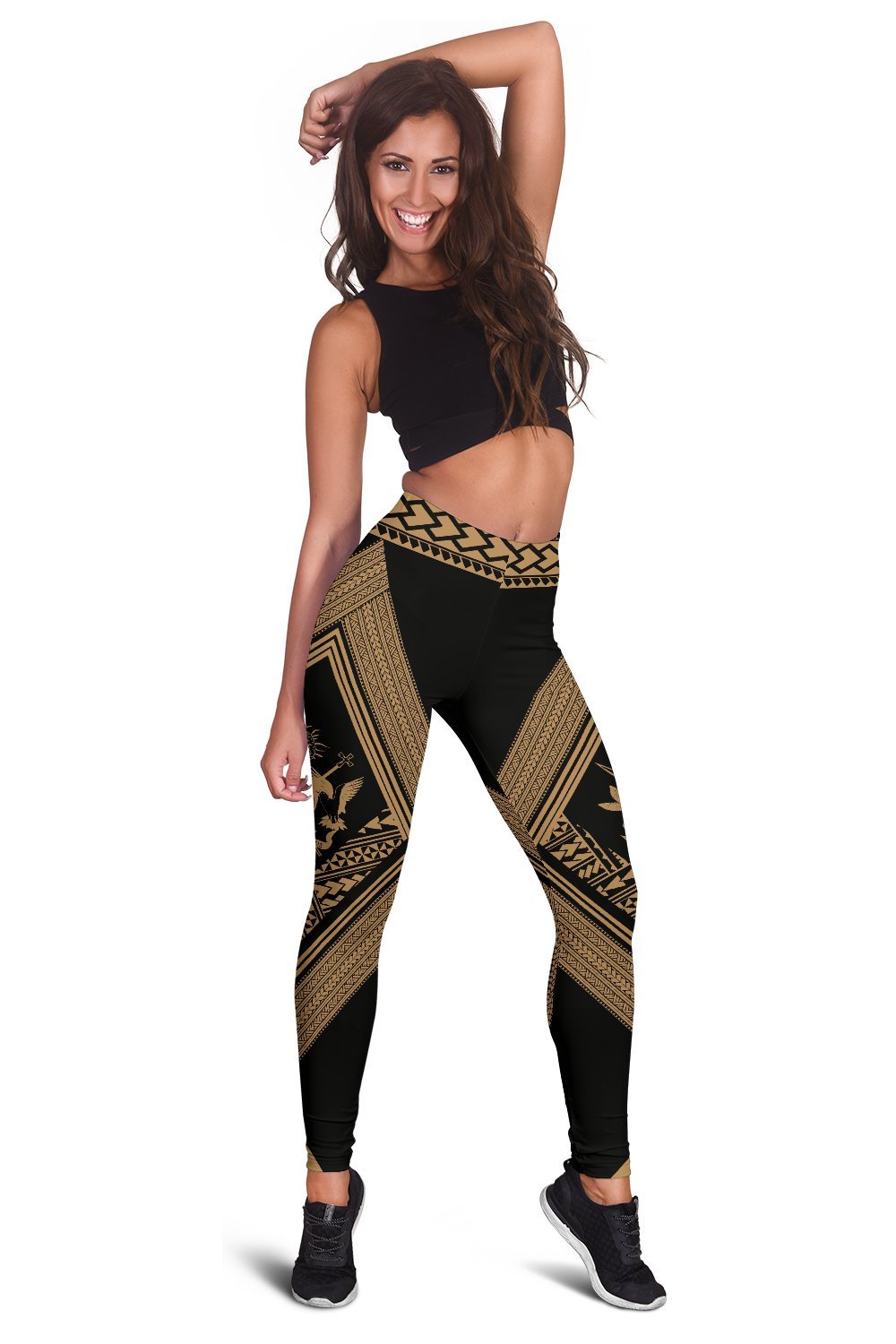 Cook Islands Leggings Gold - Polynesian Pride