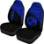 Tonga Car Seat Covers - Tonga Coat Of Arms Polynesian Tattoo Blue Curve - Polynesian Pride