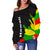 Hawaii Women's Off Shoulder Sweater - Wrap Style - Polynesian Pride