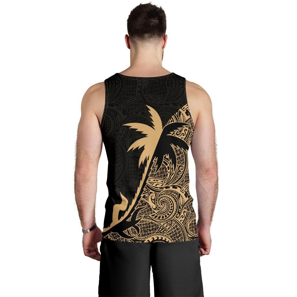 Guam Coconut Tree Men's Tank Top Gold K4 - Polynesian Pride