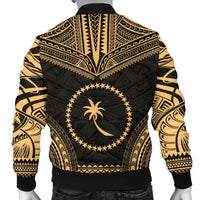 Chuuk Polynesian Chief Men's Bomber Jacket - Gold Version - Polynesian Pride