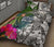 Palau Quilt Bed Set White - Turtle Plumeria Banana Leaf Crest - Polynesian Pride