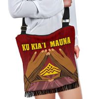 Hawaii Mauna Kea Boho Handbag - Hand Sign Symbol - Polynesian Pride