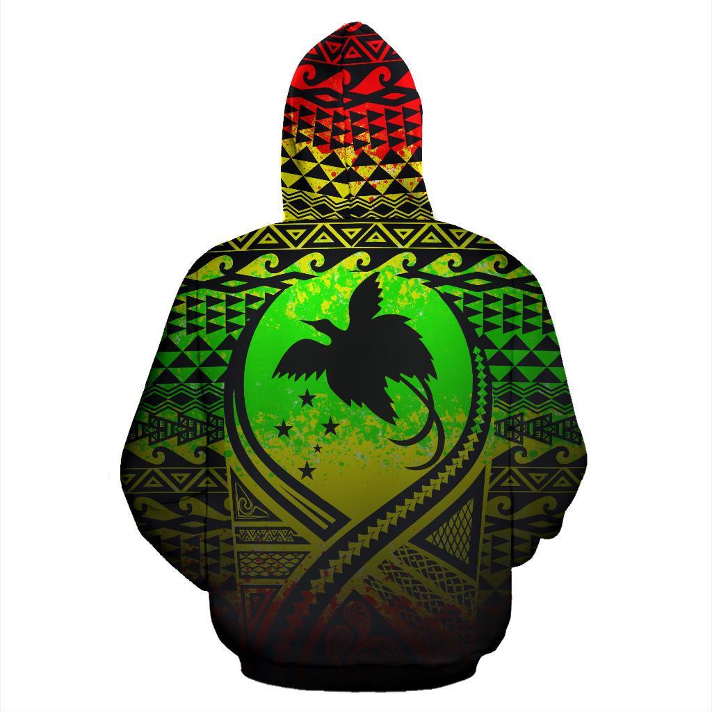 Papua New Guinea All Over Hoodie Lift up Reggae - Polynesian Pride