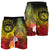 Polynesian Hawaii Men's Shorts - Humpback Whale with Tropical Flowers (Yellow) - Polynesian Pride