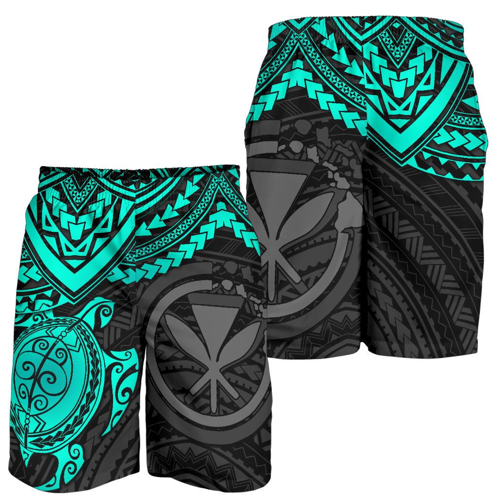 Polynesian Hawaii Polynesian Men's Shorts - Turquoise Turtle - Polynesian Pride
