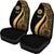 Tahiti Car Seat Covers - Gold Polynesian Tentacle Tribal Pattern - Polynesian Pride