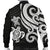 Fiji Polynesian Men Bomber Jacket - White Tentacle Turtle - Polynesian Pride