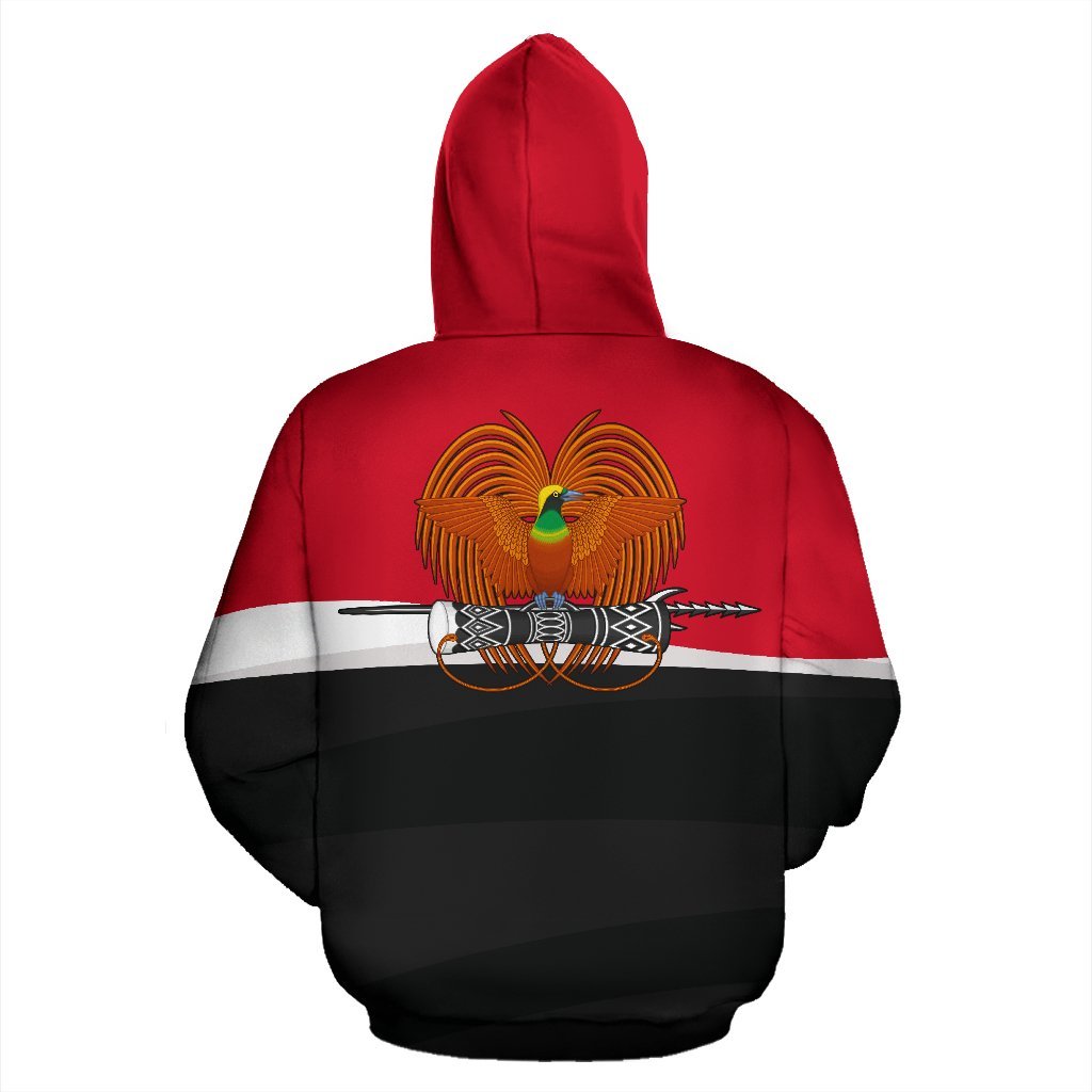 Papua New Guinea Zip up Hoodie Papua New Guinea Flag & Coat of Arms - Polynesian Pride
