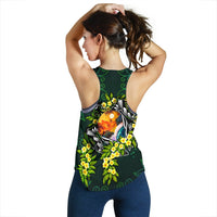 Polynesian Hawaii Women Racerback Tank - Ti Leaf Lei Turtle - Polynesian Pride