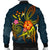 Kosrae Polynesian Men's Bomber Jacket - Legend of Kosrae (Blue) - Polynesian Pride